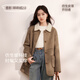 香影【咩咩絨】?jì)擅娲淦そq外套女2025秋冬新款皮毛一體仿生皮草 焦糖色 XS