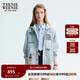Teenie Weenie小熊女裝外套2025年秋季新款復古街頭休閑感牛仔上衣 淺藍色 S