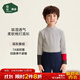 松山棉店柔軟棉兒童圓領(lǐng)打底衫棉秋冬長(cháng)袖半高領(lǐng)保暖上衣校服神器 【條紋款】深灰條紋 140