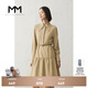 麥檬【限量特惠/撿漏】時(shí)尚復古淺卡其收腰長(cháng)袖連衣裙女5CA294241 淺卡其 S