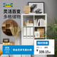 宜家（IKEA）KALLAX卡萊克書(shū)架家用書(shū)柜置物架落地靠墻柜客廳儲物收納 黑褐色77x147cm