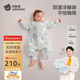 貝肽斯睡袋嬰兒恒溫發(fā)熱寶寶1-3-6歲春秋冬兒童防踢被子分腿式純棉連體 弗里德花園【秋冬中厚10-20°C】恒溫x天竹 L碼 身高90-105cm建議2-4歲