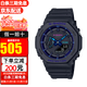卡西歐（CASIO） 手表新款G-SHOCK數碼指針系列賽博制霸藍色防水運動(dòng)男表 GA-2100VB-1A【香港直郵】