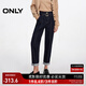 ONLY秋季加絨個(gè)性高腰錐形褲九分褲牛仔褲女|124449006 J3E 新1000牛仔洗水 M (165) 68A