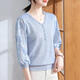 雪夕（XUEXI）媽媽秋裝2025新款針織小衫洋氣高貴中老年女裝春秋薄款長(cháng)袖打底衫