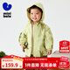 迷你巴拉男童女童加絨外套秋新款寶寶保暖夾克上衣【三防】 恐龍綠 120