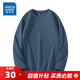 真維斯純棉長(cháng)袖T恤男裝秋冬打底衫重磅簡(jiǎn)約圓領(lǐng)純色潮寬松上衣潮流T恤JR 霧霾藍2680 L