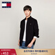 TOMMY JEANS【燈芯絨】秋冬男裝純棉復古休閑通勤繡標長(cháng)袖襯衣襯衫外套 黑色BDS M