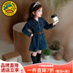 G.duck童裝女童連衣裙春秋季2025新款洋氣小女孩長(cháng)袖牛仔裙時(shí)髦兒童裙子 圖片色 130 （建議身高120cm 8-9歲）cm