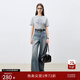 自巧小個(gè)子復(fù)古做舊直筒牛仔褲女2025新款微寬松遮胯顯瘦拖地長(zhǎng)褲 牛仔藍(lán) XS （2碼）
