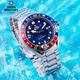 瑞士軍表（SWISS MILITARY）世界GMT雙時(shí)區男士款手腕石英表原裝進(jìn)口彩虹色運動(dòng)新年生日禮物 34095.03-藍色