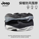 JEEP SPIRIT脖套男冬季薄款男士護頸巾小圍脖女兩用圍巾騎行護脖子保暖套 白藍條紋【加絨款】