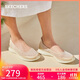 斯凱奇（Skechers）女鞋秋季淺口單鞋舒適平底一腳蹬懶人鞋輕便休閑鞋104199