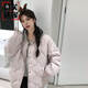 芭芙達妮棉服女款2025年最新款棉襖外套外穿冬款小香風(fēng)寬松棉衣潮流百搭 粉紫色 【抗寒保暖】 M 【80-100斤】