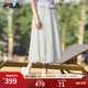 FILA斐樂(lè )官方梭織裙女2025夏季新款時(shí)尚休閑傘裙半身裙一步裙子 大地灰-GY L 170/70A/L