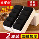 雅鹿襪子男士秋冬季加絨加厚中筒襪毛巾襪地板襪黑色毛圈襪 全黑毛圈襪-隨機2雙