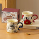 傳旗馬克杯大容量陶瓷杯 咖啡杯牛奶杯早餐杯家用杯子 玫瑰樂(lè )園 400ml