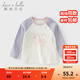 戴維貝拉（DAVE＆BELLA）兒童秋裝上衣全棉女寶寶長(cháng)袖t恤新款小童套頭衫休閑男童衣服 小馬印花【現貨】 110 cm（建議身高100-110cm）