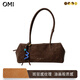 OMI歐米擦色法棍包高級感腋下包小眾復古波士頓包手提包生日禮物女士 烏木棕【擦色】