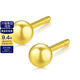 金至尊（3DG Jewellery）黃金耳釘圓珠光面足金養耳棒耳環(huán)送女友自戴禮物按克計價(jià) 金重0.78克-EB01012625-以實(shí)際克重多退少補