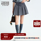 Teenie Weenie小熊女裝半身裙2025秋季新款甜美俏皮約克褶格子短裙 藏青色 M