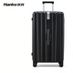 漢客行李箱大容量拉桿箱男女加厚PC商務(wù)出差旅行箱高顏值學(xué)生密碼箱子 墨玉黑（防刮）大容量版 26英寸 PLUS版 【103升巨能裝】