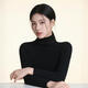 保燁【100%綿羊毛】多領(lǐng)型毛衣女2025冬新款打底保暖內搭羊毛針織衫 黑色 【修身高領(lǐng)】 M 建議體重（80-110斤）