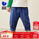 迷你巴拉巴拉男女童褲子冬寶寶蘿卜褲保暖舒適百搭長(cháng)褲【軟牛仔】 【軟牛仔】牛仔深藍88301 100