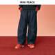 MiniPeace太平鳥(niǎo)童裝春新男童牛仔長(cháng)褲FAHAG110W 牛仔中黑 130cm