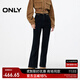 ONLY2025秋季新款修身顯瘦高腰喇叭褲九分褲牛仔褲女|125449004 H11 黑色水洗 L L標準褲長(cháng)