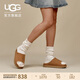 UGG秋季女士時(shí)尚一腳蹬平底簡(jiǎn)約露趾休閑一字拖1167610 CHE|栗色 38