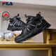 斐樂(lè )（FILA）官方男鞋復古運動(dòng)鞋中幫加絨保暖TREK1S休閑鞋 黑-BF 42