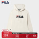 FILA斐暖科技|斐樂(lè )官方情侶款連帽衛衣2025冬季新款寬松針織長(cháng)袖上衣 蒸汽白-IV S 165/88A/S