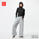 優(yōu)衣庫女裝運動(dòng)寬腿褲/闊腿褲寬松衛褲25秋冬新款479620 03 灰色 S /155/64A