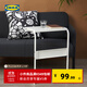 宜家（IKEA）BRUKSVARA布瓦拉邊桌工作臺移動(dòng)床邊辦公電腦桌沙發(fā)桌 白色