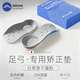 SERUNA日本扁平足矯正鞋墊X型O型腿足底筋膜足內外增高足弓墊支撐高鞋墊 足弓矯正墊一對裝-灰色 M【推薦35-39碼】