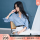 三彩【100亞麻】2025秋季新款純色襯衫翻領(lǐng)寬松襯衣極簡(jiǎn)風(fēng)Z