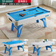 拓樸運動(dòng)三合一多功能兒童臺球桌家用小型1.8米乒乓球桌家庭親子桌球臺6尺 180cm 藍海騎士+三合一【自動(dòng)中央回球】（TP-6006P）
