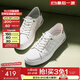 百麗（Belle）時(shí)尚撞色小白鞋男款新款商場(chǎng)同款休閑板鞋8GK01BM4 白/杏 41 (255mm)