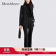 MeetMetro瑪依爾2025秋新款職業(yè)西裝套裝女氣質(zhì)通勤西服西褲兩件套 黑色【現貨】 M