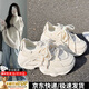 京荔娜厚底增高老爹鞋女2025秋季新款百搭運動(dòng)鞋子女韓版潮流百搭小白鞋 米白色 【厚底增高】 37 (235mm)