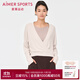 Aimer sports女士秋季V領(lǐng)長(cháng)袖簡(jiǎn)約休閑禪柔III瑜伽外搭外套外穿AS144P51 云母灰5VB M 165