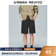 UR2025春季新款男裝時(shí)尚休閑百搭洗水寬松牛仔短褲UMM850041 深灰 31