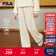 FILA【抗菌功能】斐樂(lè )兒童童裝2025年冬季新款女童中大童加絨長(cháng)褲 麥芽糖白-IV 165
