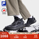 斐樂(lè )（FILA）官方男鞋加絨跑步鞋2025冬季新款探險家3代中幫厚底休閑運動(dòng)鞋 駿馬黑-BB 42
