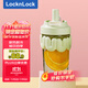樂(lè )扣樂(lè )扣（locknlock）玻璃水杯帶吸管男女奶芙杯耐溫茶杯綠色LLG770_480ml