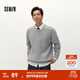 森馬（Semir）森柔毛衫|針織衫男可機洗絞花毛衣純色內搭上衣冬情侶裝寬松 灰色調00322 M