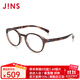 睛姿（JINS）含鏡片近視眼鏡框男女HOME居家休閑時(shí)尚可加配防藍光UGF23A073 386棕色玳瑁