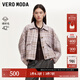 VEROMODA毛呢外套女秋季新款含綿羊毛復古格紋短外套3327037 紫色加花色 170/88A/L