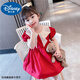 迪士尼寶寶女童連衣裙夏季2025新款童裝時(shí)髦洋氣兒童網(wǎng)紅公主裙寶寶夏裝裙子 酒紅色 100 建議90-100cm3-4歲cm